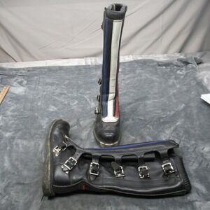 Sidi Full Bore Mens? Boots 6.5 Black Leather Buckle Knee Enduro VTG 70s RARE